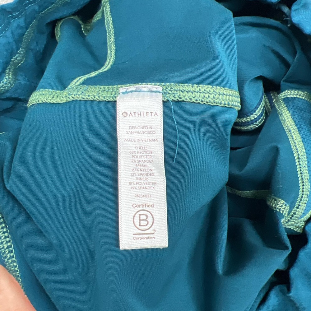 Athleta Skort Womens M Blue Athletic Running Tennis Mesh Lined Pockets Stretch - Picture 10 of 14